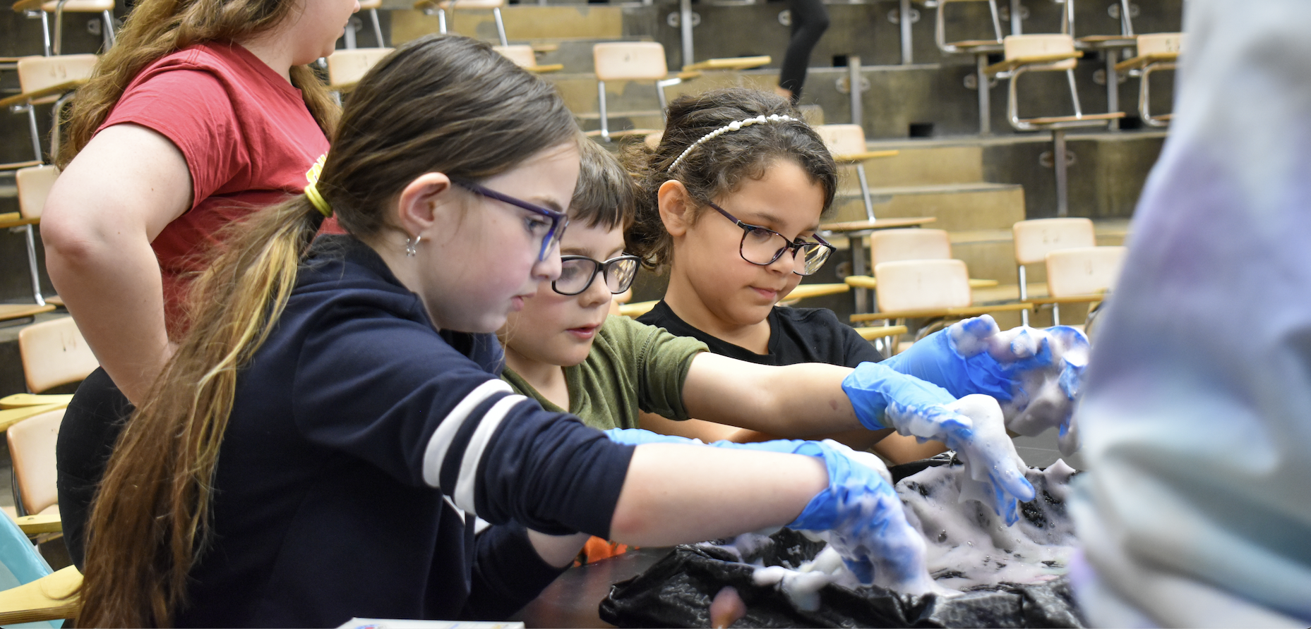 Student during a science experiment